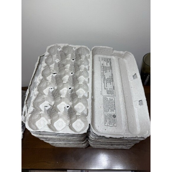 Lot of 25 Cardboard Paper Egg Cartons 18 Count Large Size Craft Seed Starting - Picture 2 of 5